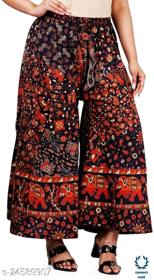 G4Girl jaipuri palazzo divider pant green - Free Size, Cotton, Printed, Pack of :1